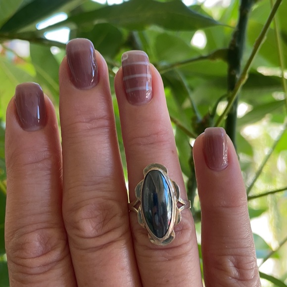 Jewelry - Hematite crystal stone S925 sterling silver ring
